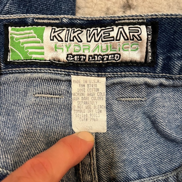 28 inch waist 90s Kik Wear Hydraulics Raver Jeans - Picture 6 of 6